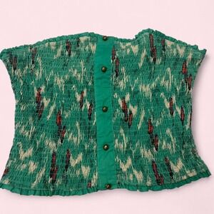 Staring At Stars Green Tropical Vacation Tube Top size‎ Medium